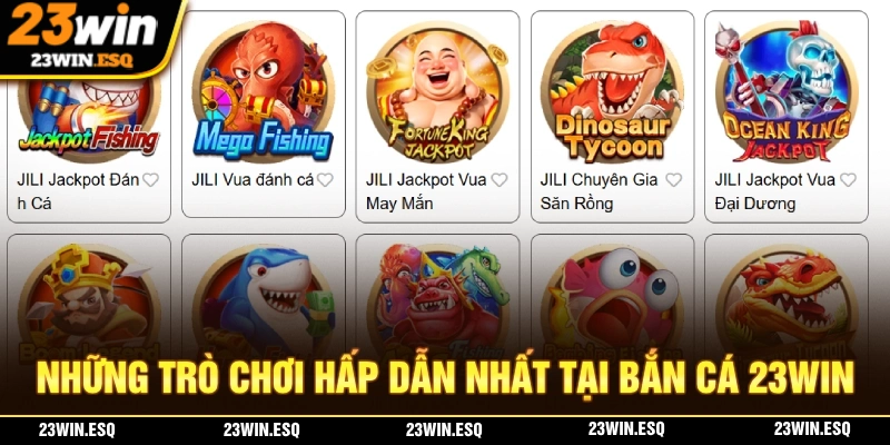 Bắn Cá 23WIN – Hành Trình Săn Kho Báu Đại Dương Đầy Hấp Dẫn 2 Những trò chơi bắn cá 23WIN hấp dẫn nhất